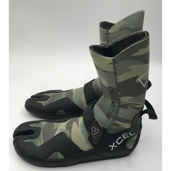 XCEL Womens Infiniti Split Toe Boot Booties 3mm Size 6 Green Camo - Picture 1 of 12